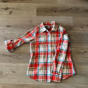North Face flannel shirt.